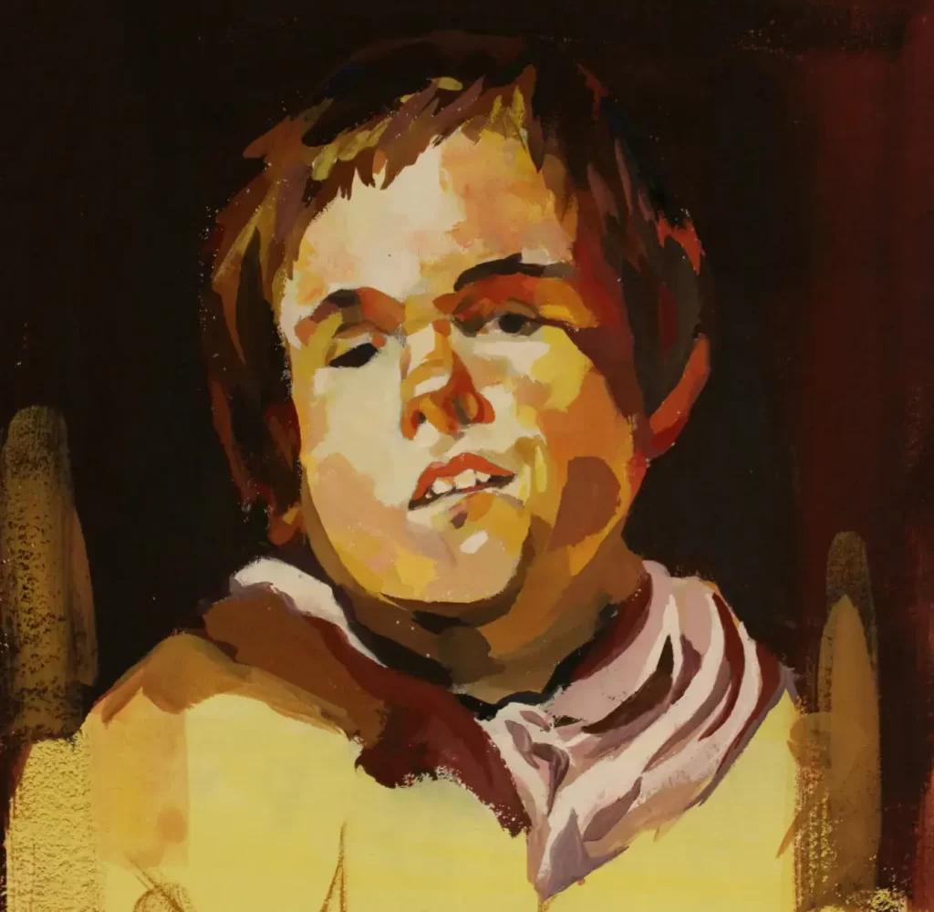retrato de colores análogos